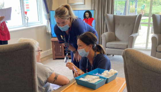 Covid-19 booster vaccination at Kiwi House Care Home